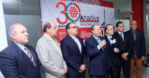 El presidente de ANADIVE, Rafael Hernández, Juan Alberto Ros, director de Feria, Elpidio Sánchez, Euler Veloz y Gabriel Guzmán