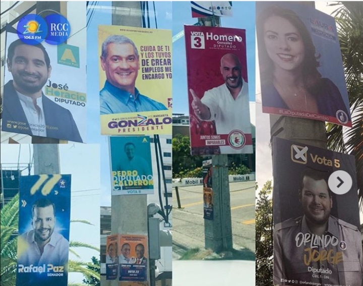 Propaganda política ilegal contamina las avenidas