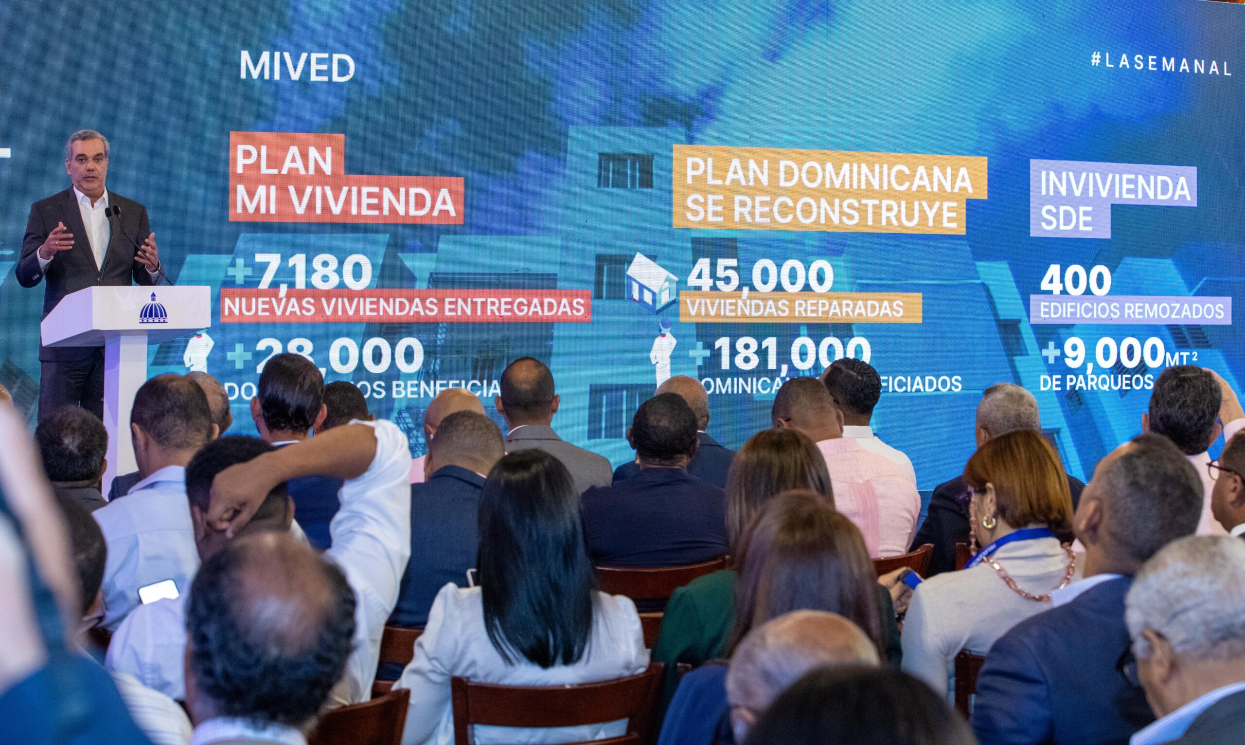 Abinader enumera construcciones de su gestión, afirmando que solo Obras Públicas entregó más de 300 obras por más de RD$71 mil millones