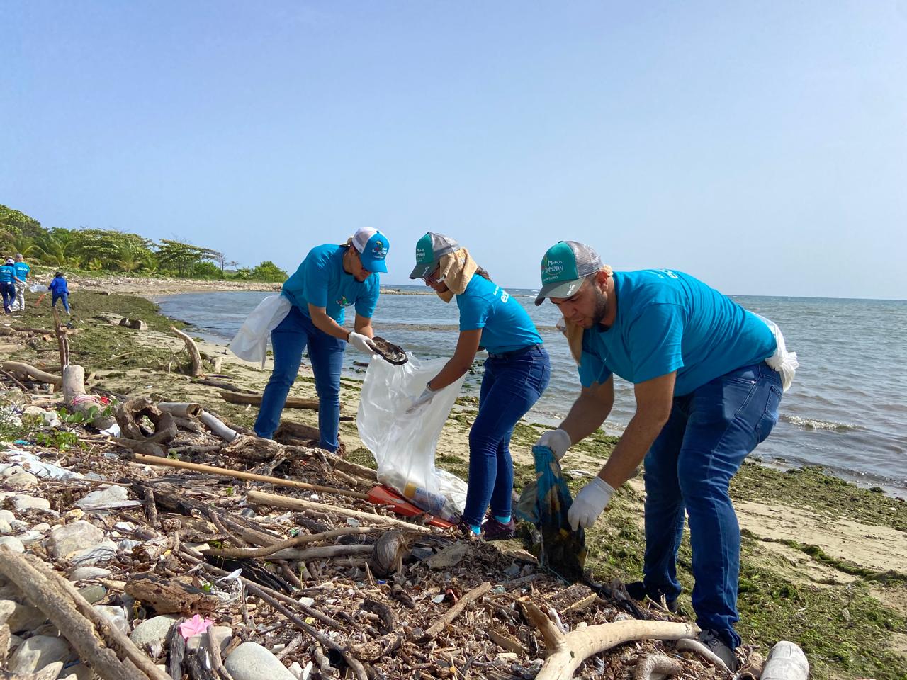 Voluntariado Manos que Iluminan de Edenorte realiza jornada de limpieza en playa Long Beach