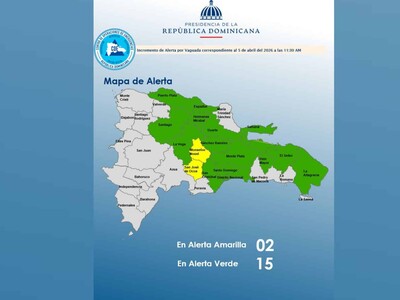 Clima en RD: Aumentan a 16 provincias en alerta y mantienen la del DN