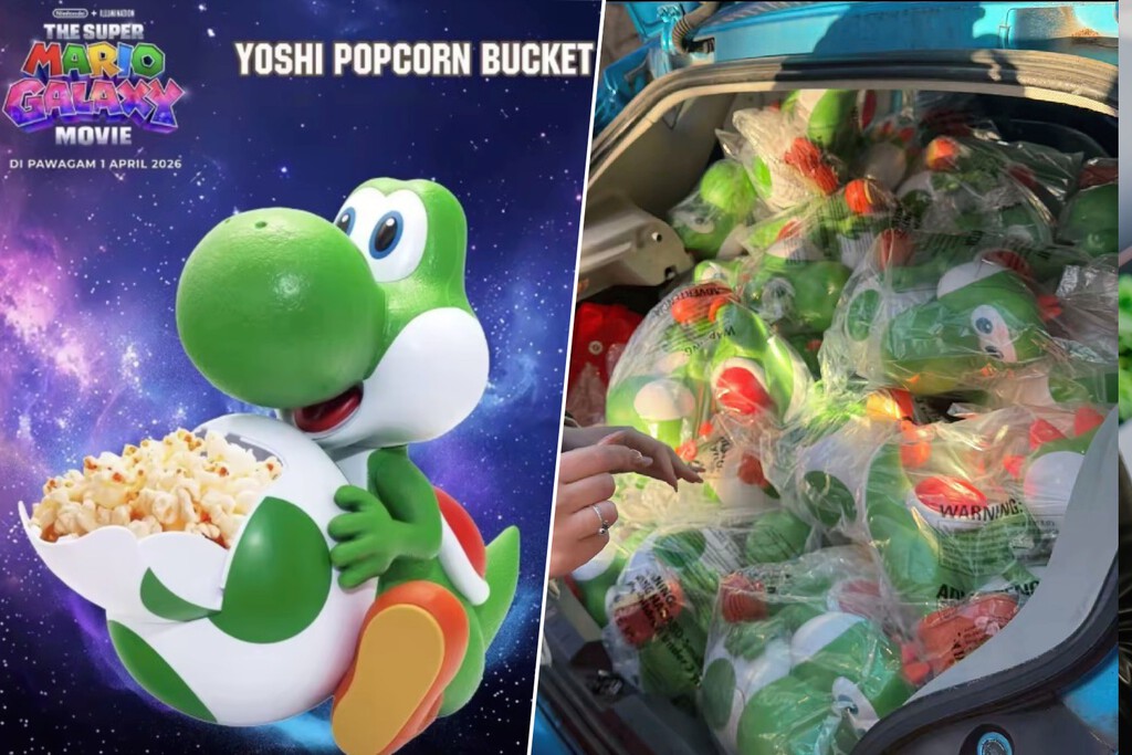 El palomitero de Yoshi se vende por 2.400 euros: cuando la especulación se convierte en la mejor campaña posible
