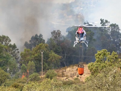 España estabiliza  grave incendio en el centro del país