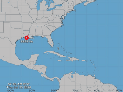 Tormenta Bertha tocará tierra este jueves en Estados Unidos