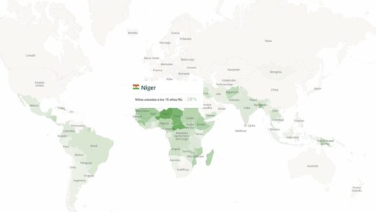 El mapa que refleja en cuántos países es legal el matrimonio infantil. Respuesta: tres veces más que los países que permiten el matrimonio gay
