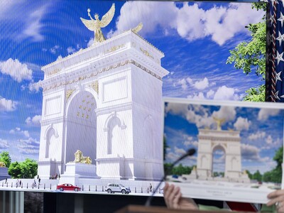 Arco del triunfo en Washington podría albergar francotiradores