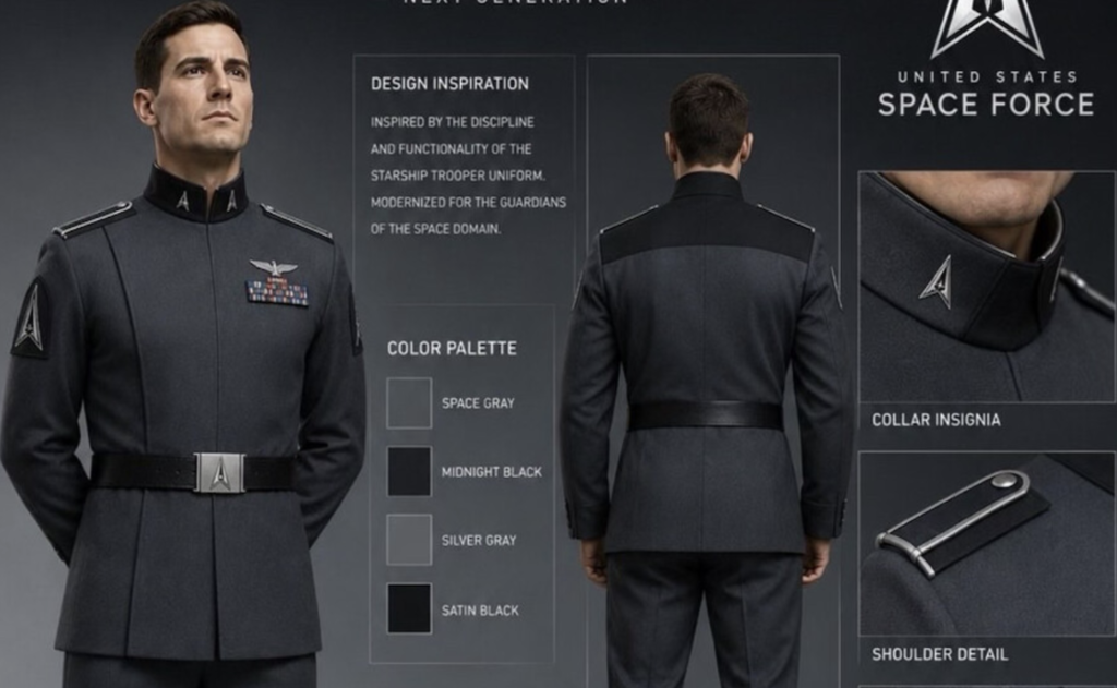 Así serían los nuevos uniformes de la Fuerza Espacial de Estados Unidos. Alguien no entendió de qué iba 'Star Wars'