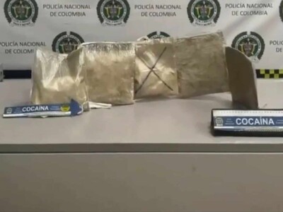 Detienen a dos de Colombia que intentaban llevar a Madrid droga