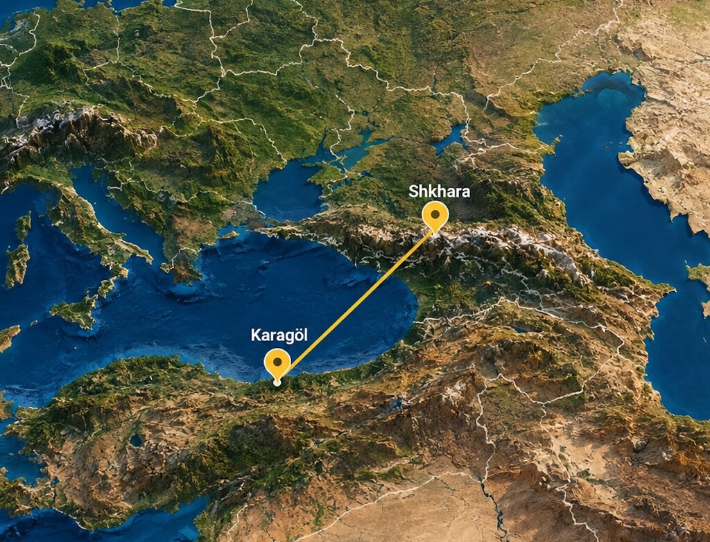La «línea de visión» más larga de todo el planeta: una fotografía real de Turquía vista a 500 kilómetros desde el Cáucaso