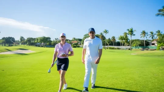 Lorena Ochoa juega por primera vez en campo de golf Diente de Perro, en Casa de Campo