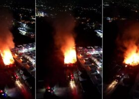 Arde fábrica de aceite en San Cristóbal