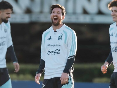 Fútbol: Lionel Messi completa último entrenamiento con Argentina