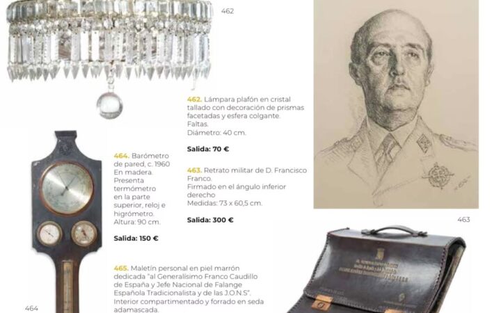 Han subastado objetos del Pazo de Meirás y, para sorpresa de nadie, los nostálgicos de Franco se han vuelto locos