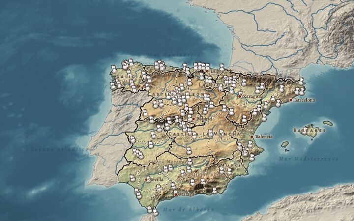 Los castillos de España, en un llamativo mapa 3D con 132 fortalezas y sus maquetas