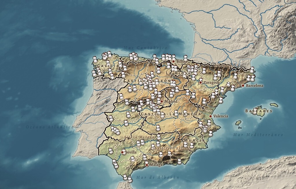 Los castillos de España, en un llamativo mapa 3D con 132 fortalezas y sus maquetas