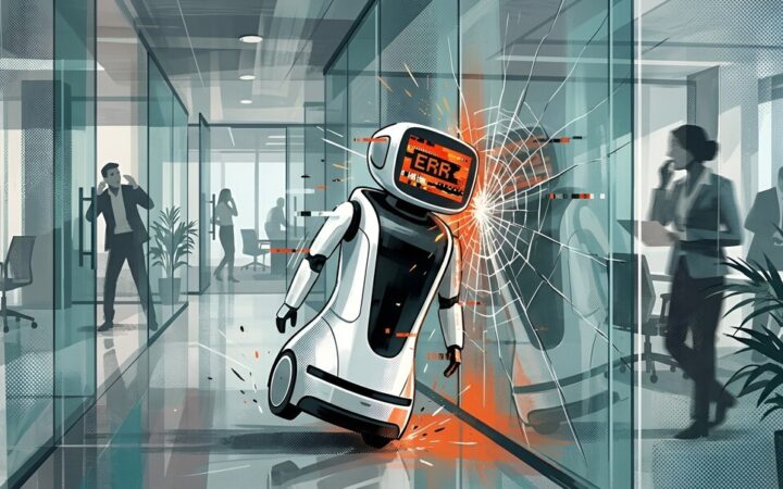 Los robots no siempre saben que una pared de cristal existe y eso es un problema