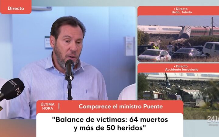 Óscar Puente, ministro de Transportes: «El tren tenía un meta cero. No podía reanudar la marcha y se le da la orden de hacerlo con…