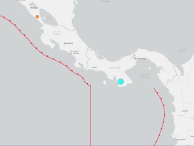 Terremoto en Panamá de magnitud 8.0 registrado por USGS