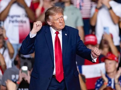 Trump realiza mitin electoral en Carolina del Norte con protestas
