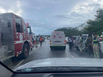 Un accidente múltiple en la Autovía del Este