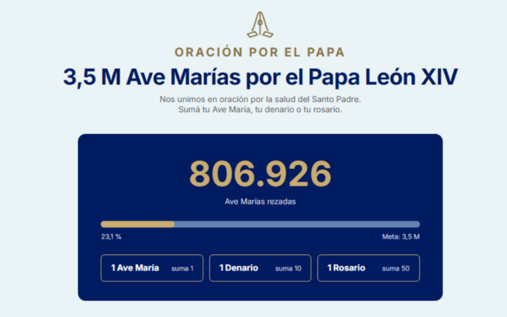 Uruguay reza 3,5 millones de Avemarías por la salud del Papa León XIV