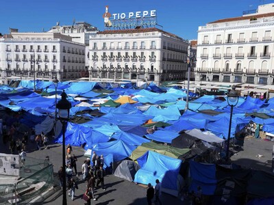 campamento por la vivienda cumple un mes en Madrid